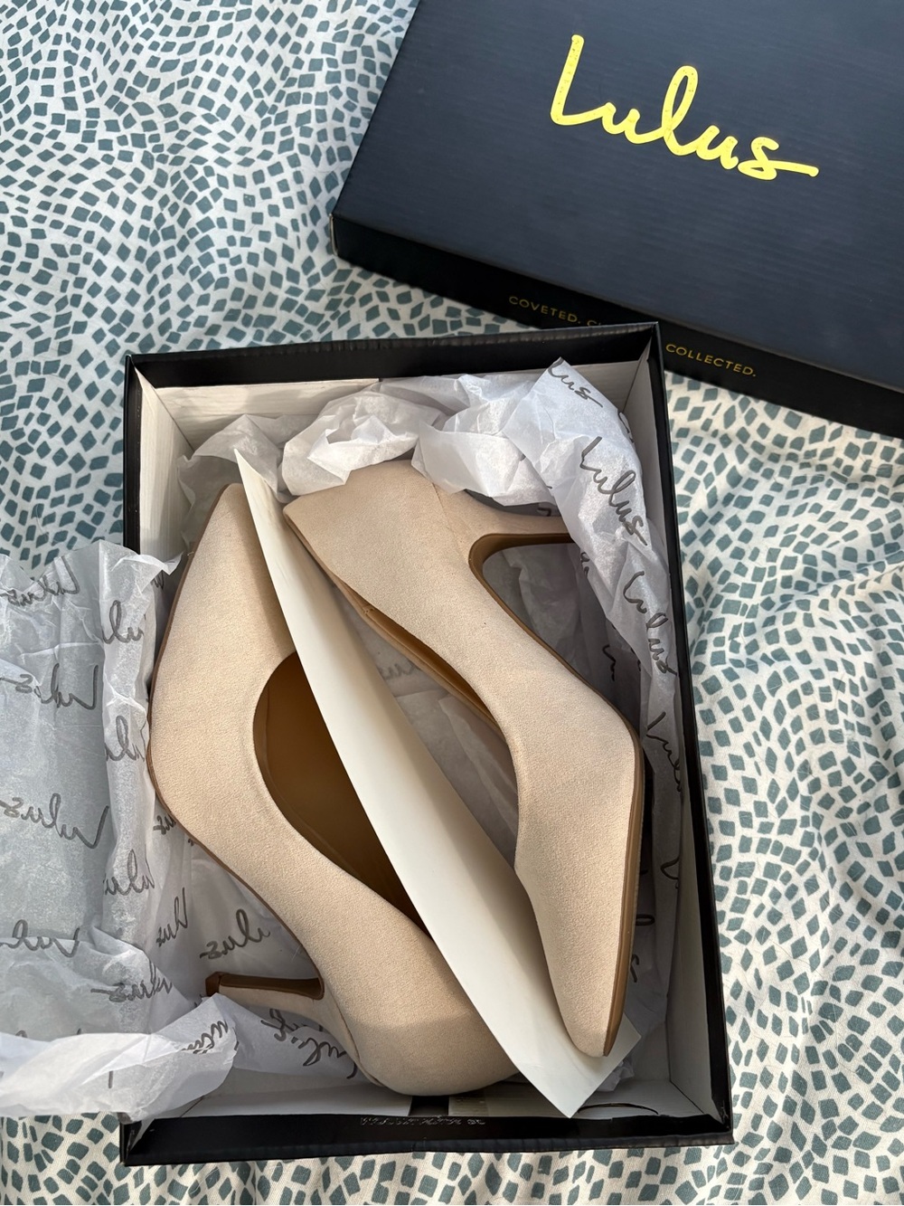 Lulu's Light Beige Suede Pointed-Toe Heels - Picture 5 of 5